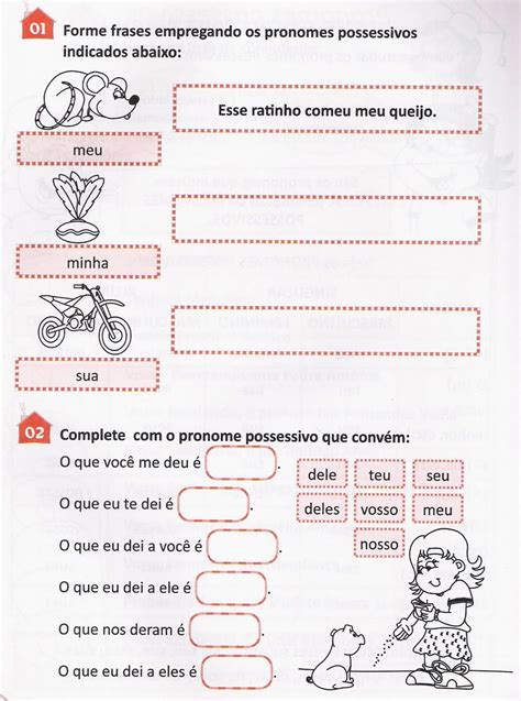 Pronomes Possessivos Em Ingl S Exerc Cios Com Respostas