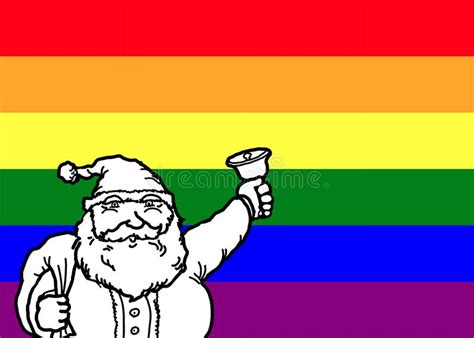 santa claus merry christmas gay pride rainbow stock illustration illustration of colorful