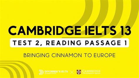 Cambridge Ielts Test Reading Passage Bringing Cinnamon To