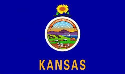 Flag Of Kansas Image And Meaning Kansas Flag Country Flags