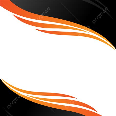 Wave Abstract Orange Vector Hd Png Images Black And Orange Wave Border