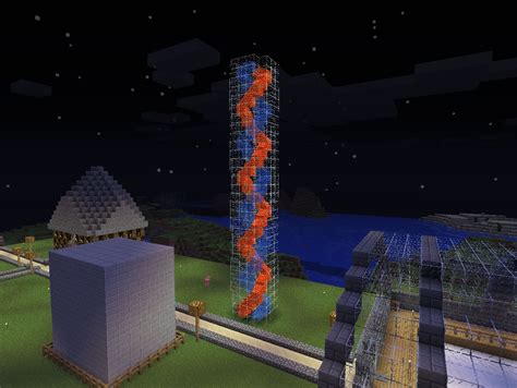 Spiral Tower Of Lava And Water Minecraft Map