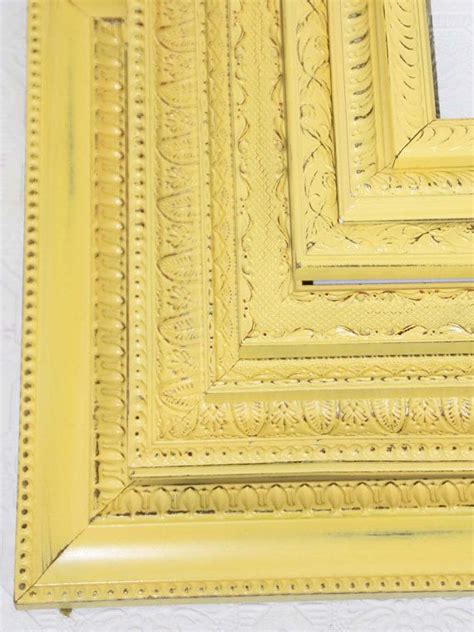 Yellow Hand Painted Shabby Chic Vintage Distressed Frame Set Made To