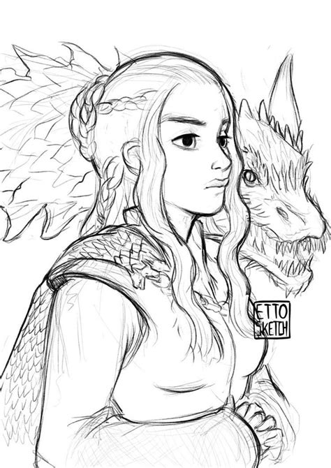 Daenerys Targaryen Game Of Thrones Drawings Sketches Game Of