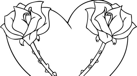 Flower Drawings With Hearts Heart Shaped Flower Coloring Page