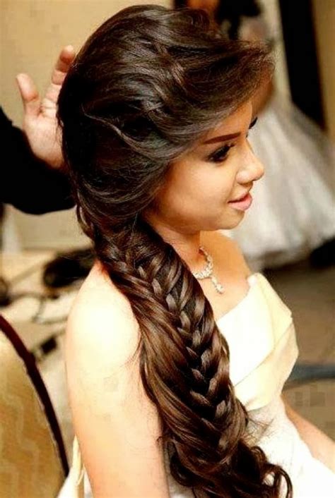 Get your hair cut into side swept bangs and get the bangs colored with some soft highlights. Wedding-Bridal Hair Styles-Perfect Hair Styles For Party ...