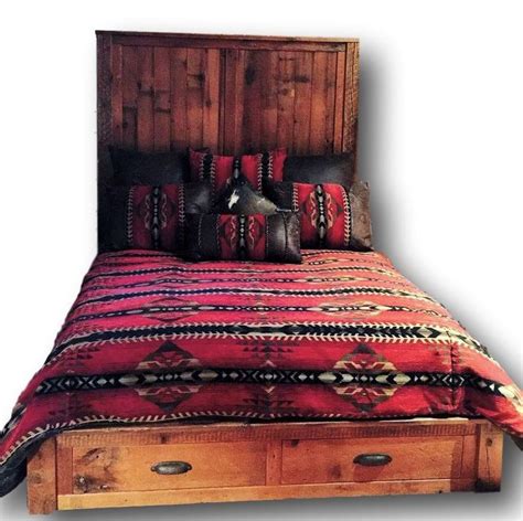 Barnwood Cabin Style Platform Bed For Sale Vienna Woodworks Cabin