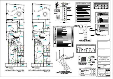 2d View Of Electrical Installation Of A Building Cad Block Layout File