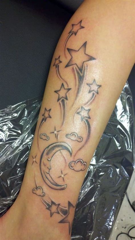 0 17 shooting star tattoos with cosmic. Stars & Moon Tattoo By Joey Ellison Infinite Art Tattoo ...