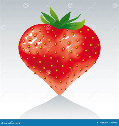 Strawberry Heart Stock Vector Illustration Of Food Valentine 46280545