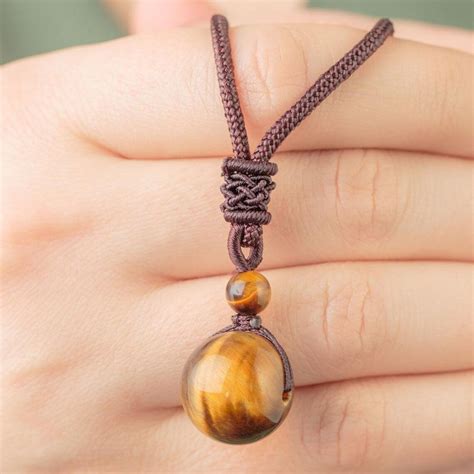 Tiger Eye Stone Necklace Lucky Blessing Protection Chakra Bead Etsy
