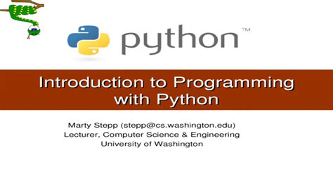 Introduction To Programming With Python Ppt Powerpoint