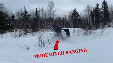 Snowmobile Ditch Banging Part 2 2019 Backcountry Summit Mxz