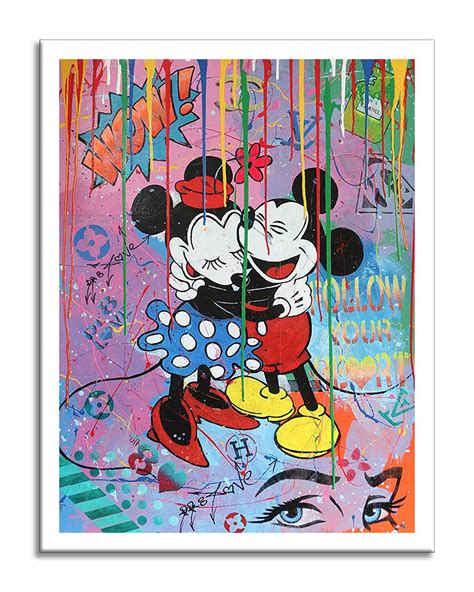 Mickey And Minnie Mouse Pop Art On Leinwand Original Vom Ph