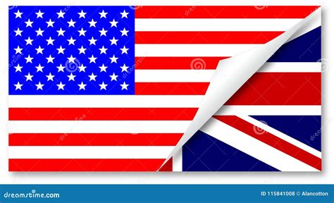 The Special Relationship Combined Usa And Uk Flags Stock Vector