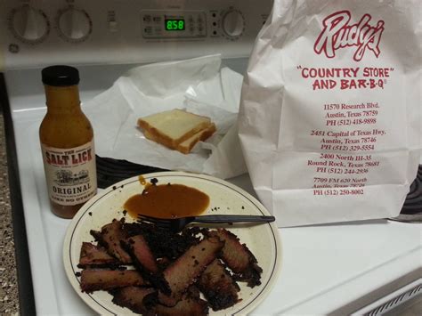 Rudys Bbq And Salt Lick Bbq Sauce For Science Texas