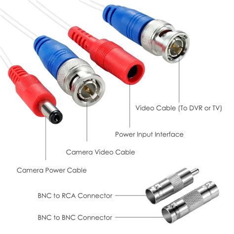 2 Pack 100ft 30 Meters In 1 Video Power Cable Bnc Extension