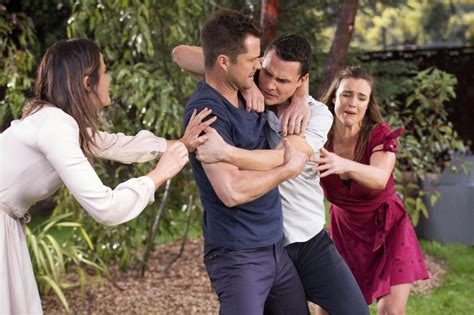 neighbours spoilers mark and jack brawl in public