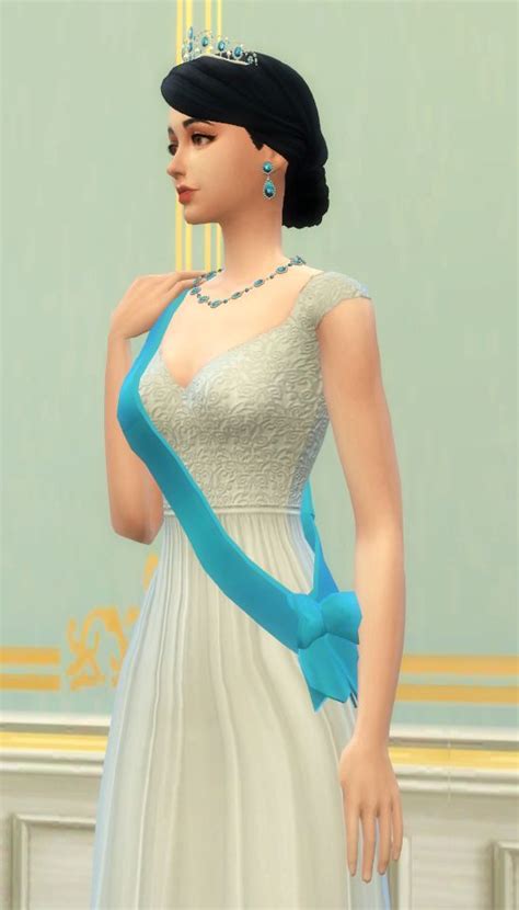 Aquamarine Set And Sash Royal Clothes Sims 4 Dresses Sims 4 Clothing