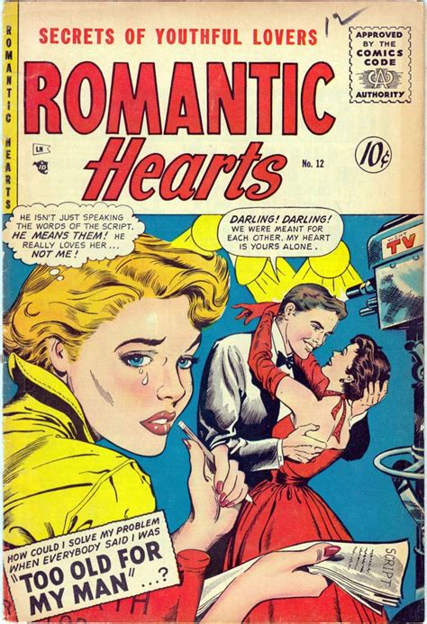 Comic Book Cover For Romantic Hearts 12 Retro Comic Book Comic Book