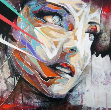 Abstract Portrait Paintings By Danny Oconnor Abstract Portrait