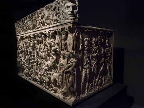 sarcophagus the portonaccio sarcophagus with battle scene between romans and germans 180 200 ce