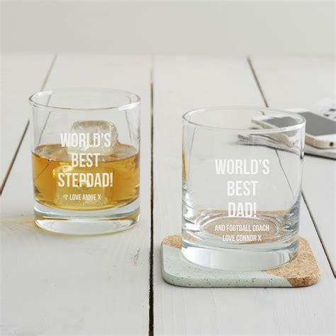 Personalised Best Dad Whisky Glass By Becky Broome
