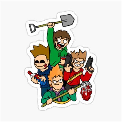 Eddsworld Main Characters Sticker For Sale By Nayashzz Redbubble