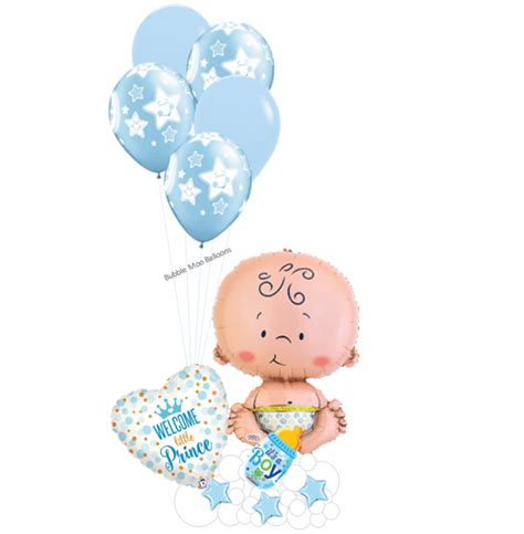Newborn Baby Boy Marquee Balloons Bubble Moo Balloons