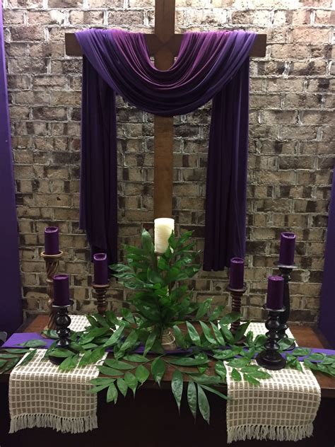 Love The Draping On The Cross Church Altar Decorations Church