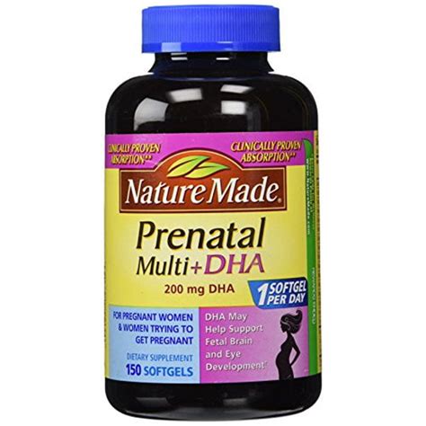 Nature Made Prenatal Multidha 200mg 150 Softgels