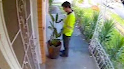 Shocking Moment Delivery Driver Busted Urinating In Customers Pot