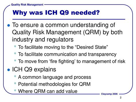 Ppt Ich Q9 Quality Risk Management Powerpoint Presentation Free