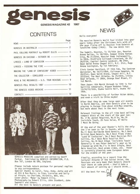 may 1987 the genesis archive