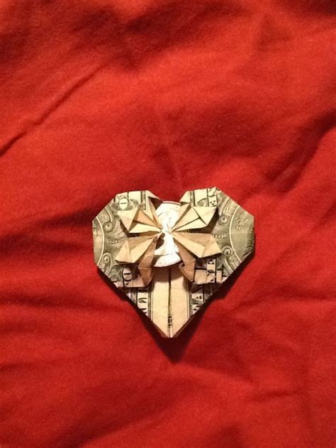 How To Fold A Dollar Into A Heart Money Origami Fold Valentines Diy
