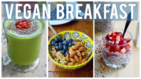 Easy And Healthy Breakfast Ideas 3 Yummy Vegan Recipes Youtube