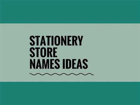 367 Creative Stationery Store Names Ideas Store