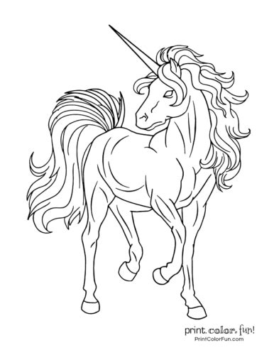 38+ mythical creatures coloring pages for printing and coloring. Printable Mythical Creature Unicorn Coloring Pages
