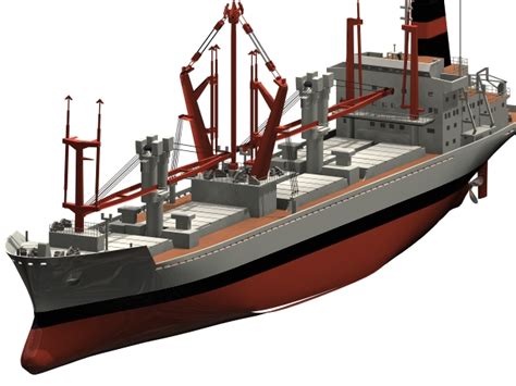 Container Cargo Ship 3d Model 3dsmax Files Free Download Modeling