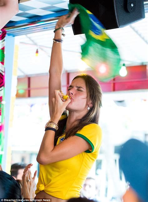 Alessandra Ambrosio And Adriana Lima S Heartbreak As Brazil Lose Against Germany Daily Mail Online