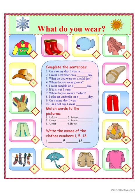 What Do They Wear English Esl Worksheets Pdf And Doc