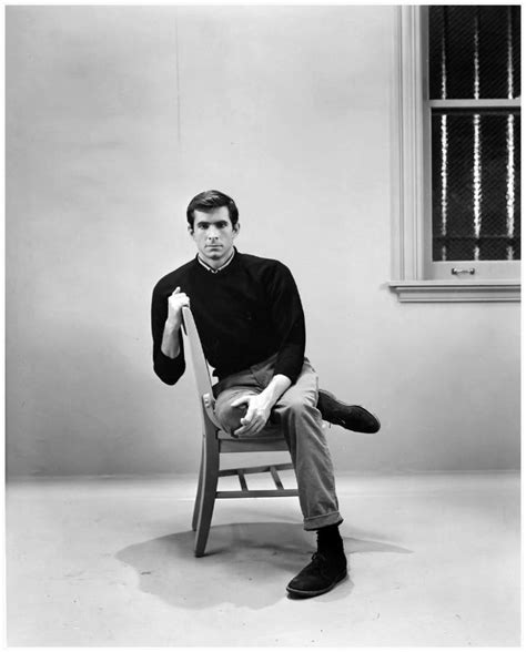 20 Black And White Photos Of Anthony Perkins As Norman Bates In Alfred