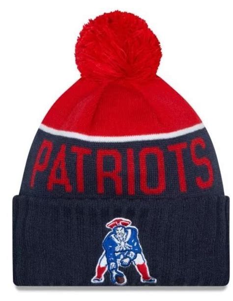 New England Patriots Beanie Cap Sport Knit Throwback Hat 2015 Pom Nfl