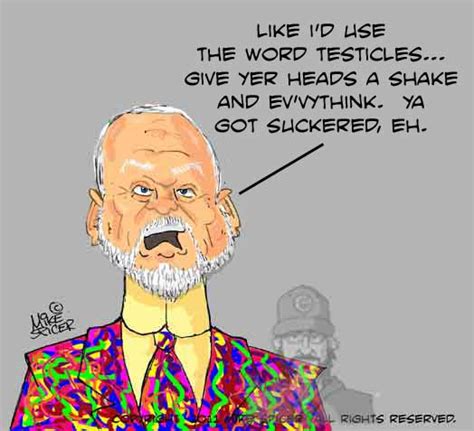 Mike Spicer Cartoonist Caricaturist Don Cherry Nobodys Poster Boy