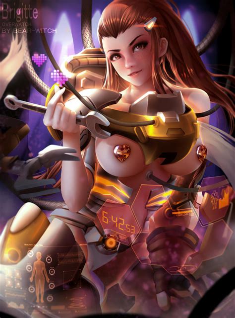 Rule 34 Armor Bearwitch Blizzard Entertainment Breasts Brigitte