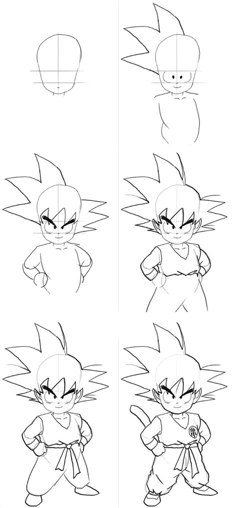 Son goku (孫 悟空) is a fictional character, a superhero and the main learn basic drawing technique for manga and anime from step by step basic drawing lesson. Pin on + illustration
