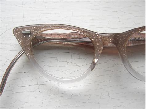 50 S Pink Glitter Cat Eye Eyeglass Frames W Poodle On The