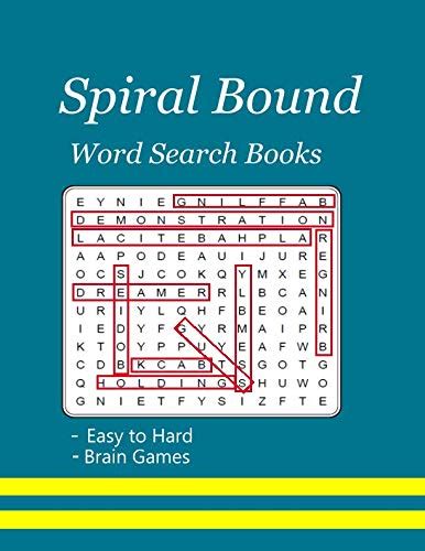 Spiral Bound Word Search Books Build Your Brain Power With 300 Easy To