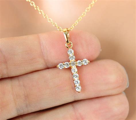 Best Seller Gold Cross Necklace Women Christian Jewelry Etsy In 2022