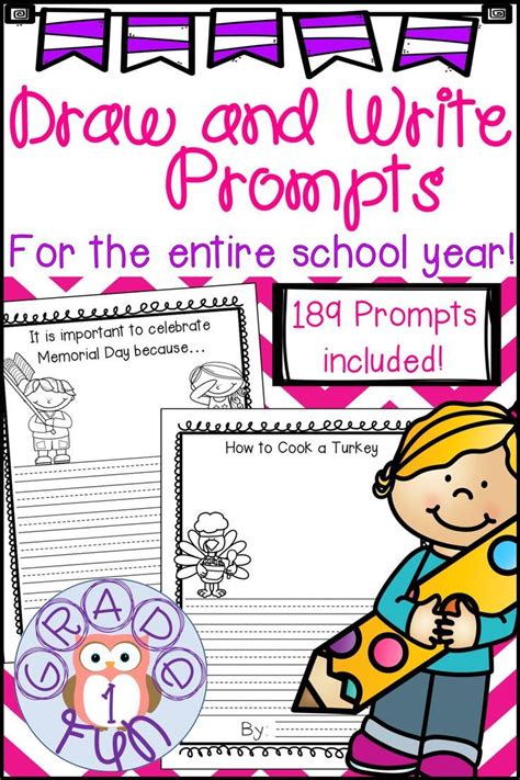Draw And Write Prompts For The Entire School Year Daily Writing